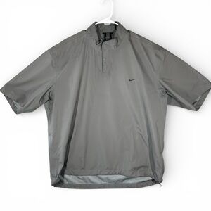 Nike Pullover Mens XXL Grey Golf Storm FIT Short Sleeve Windshirt Jacket